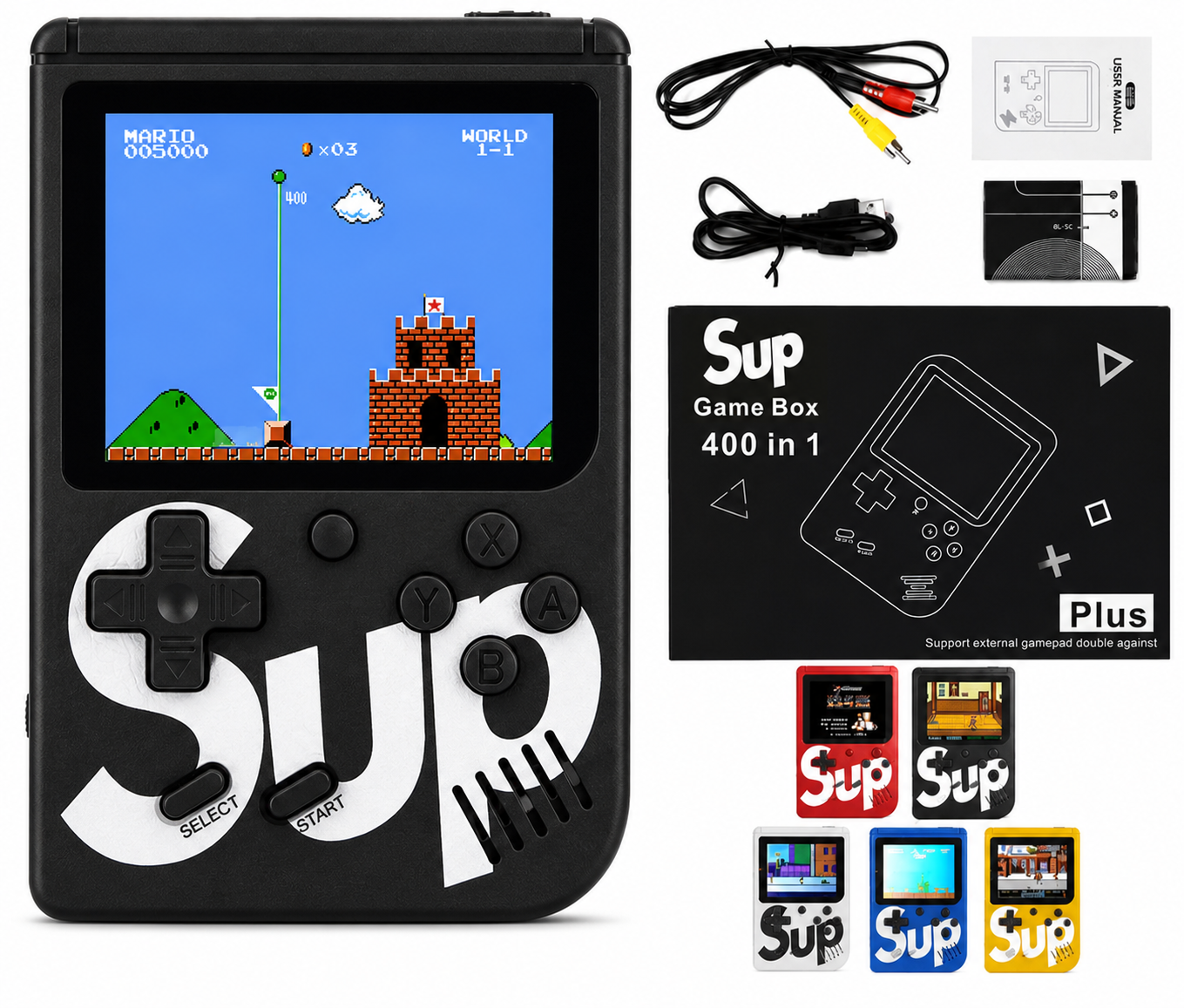 Consola Gameboy Retro Portátil con 400 Juegos Clásicos