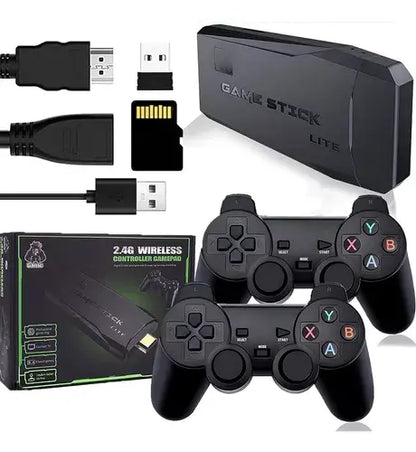 Consola Retro Arcade HDMI Stick 4K 64GB M8 +10.000 Juegos Arcade con 2 Mandos Inalámbricos