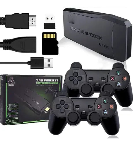 Consola Retro Arcade HDMI Stick 4K 64GB M8 +10.000 Juegos Arcade con 2 Mandos Inalámbricos