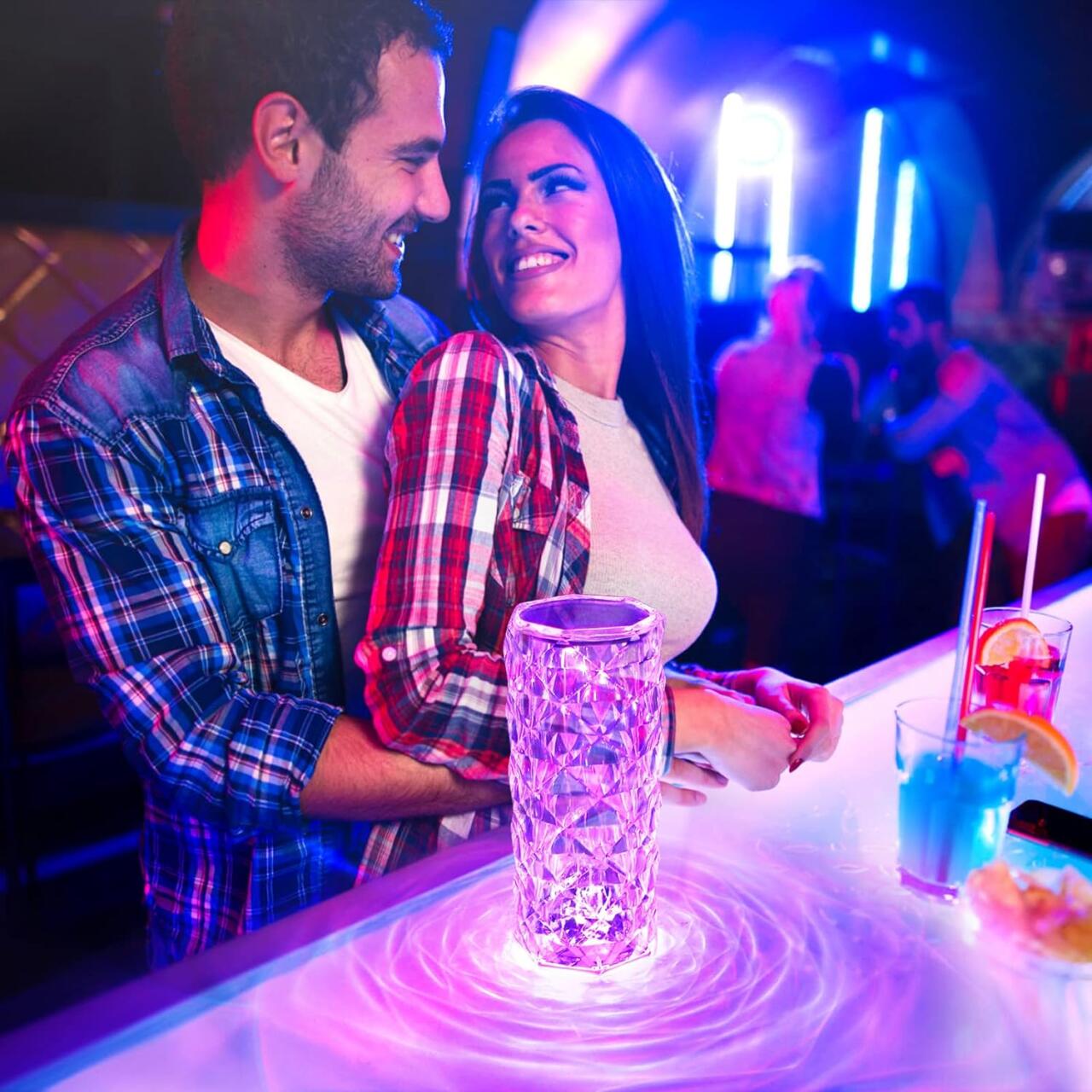 Lámpara táctil multicolor