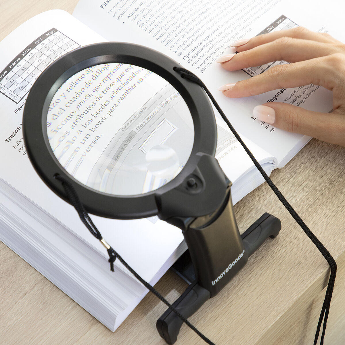 Lupa de mão livre Zooled InnovaGoods com luz LED 