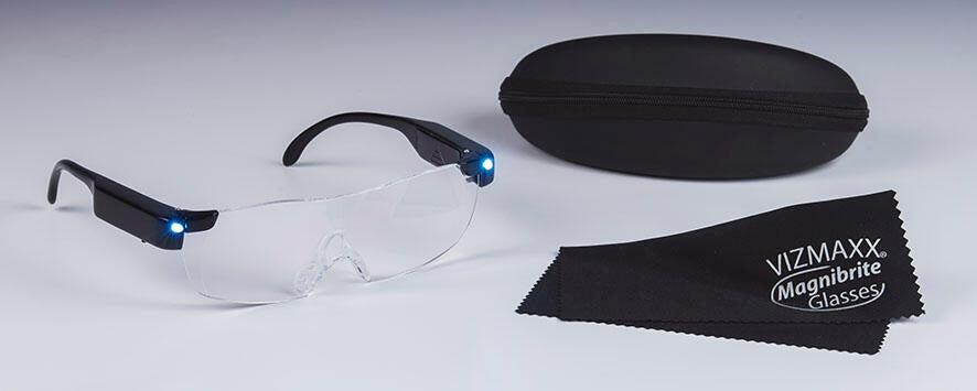 Óculos de aumento com luz LED 