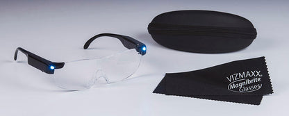 Óculos de aumento com luz LED 