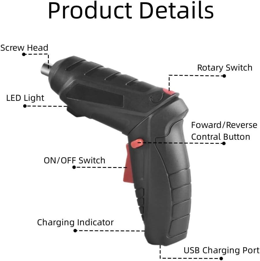 Aparafusadora elétrica multifuncional 