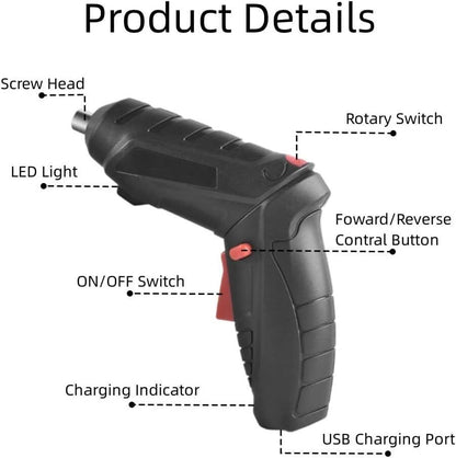 Aparafusadora elétrica multifuncional 