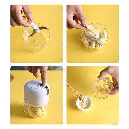 Mini processador de alimentos elétrico recarregável via USB 