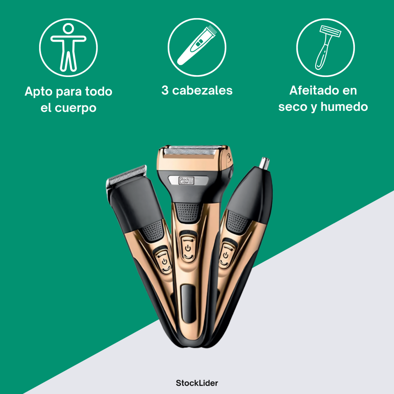 Afeitadora recargable 3 en 1