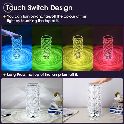 Lámpara táctil multicolor