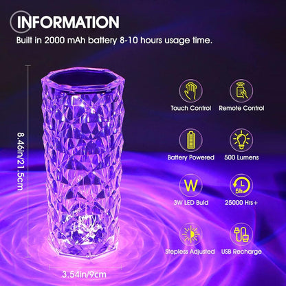 Lámpara táctil multicolor