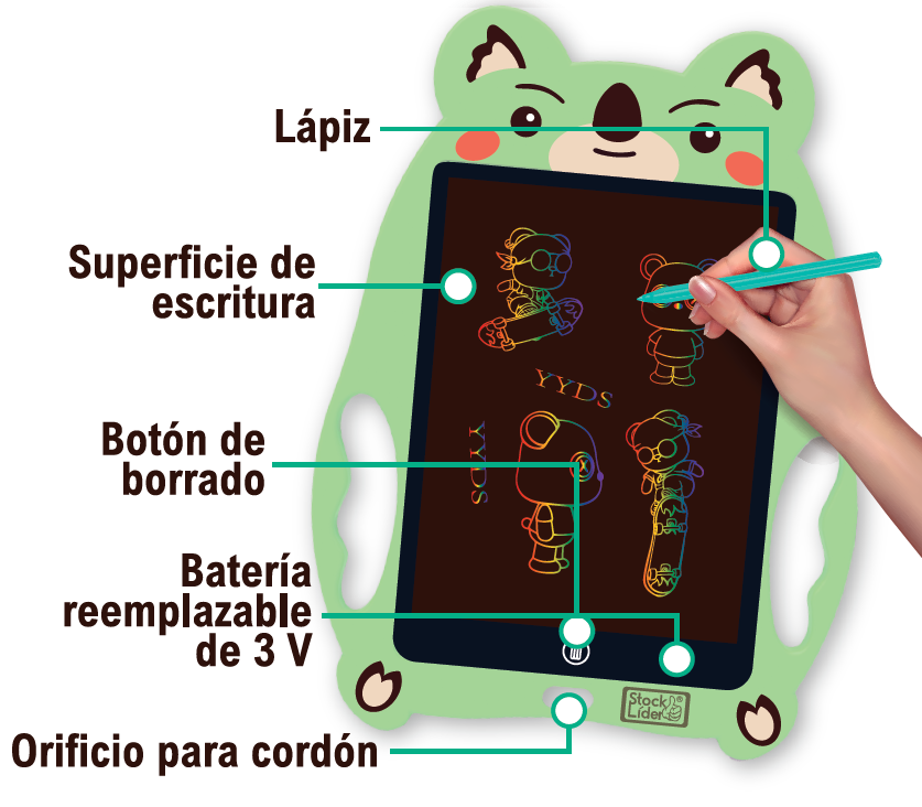 Pizarra mágica LCD 9 pulgadas