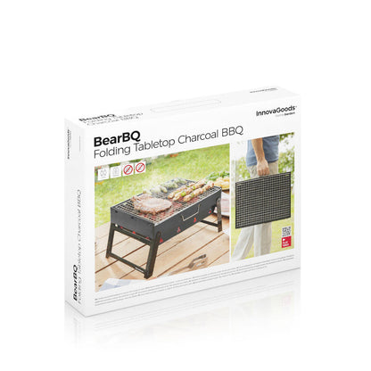 Grelhador portátil dobrável a carvão BearBQ InnovaGoods 