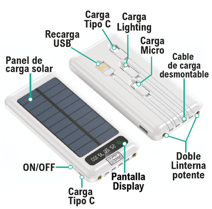 Powerbank con carga solar